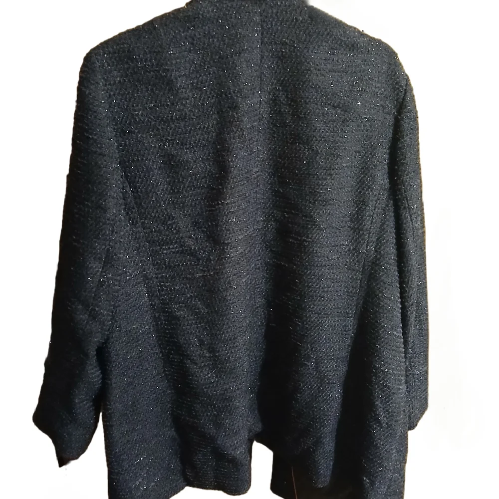 Talbots size 18P Navy Blue Tweed Coat - Picture 3 of 6